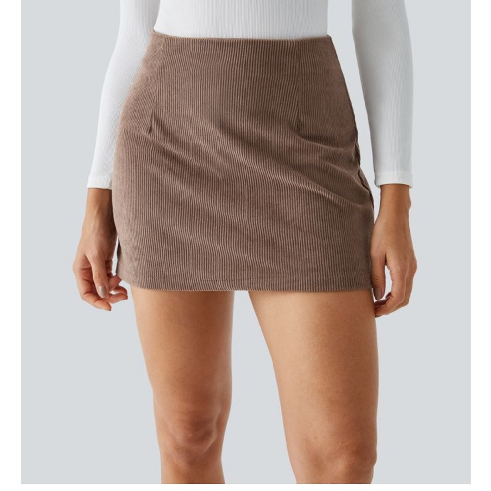 Halara Brown Corduroy Skirt